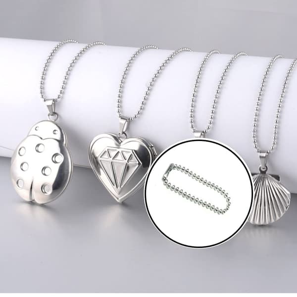 Kulkedja med Lås, 10-pack Silver 12 cm