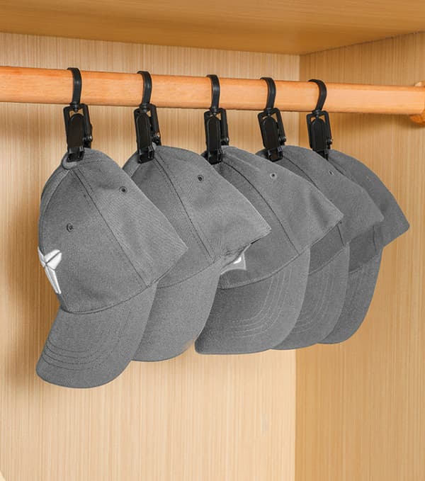 5-pack multifunktionella roterande förvaringsklämmor Black