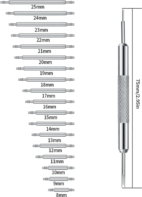 Fjäderstift för klockor 8-25 mm 144-Piece