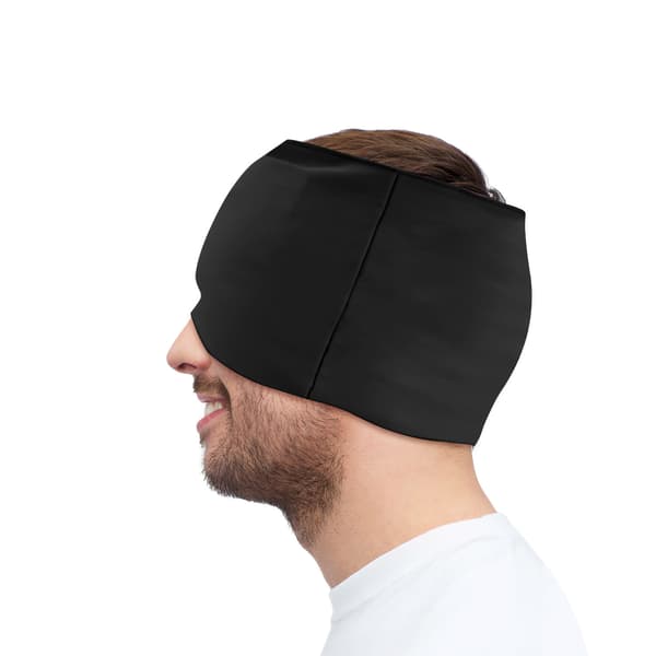 Kølehætte - Kølende gel maske til hovedpine/migræne Black
