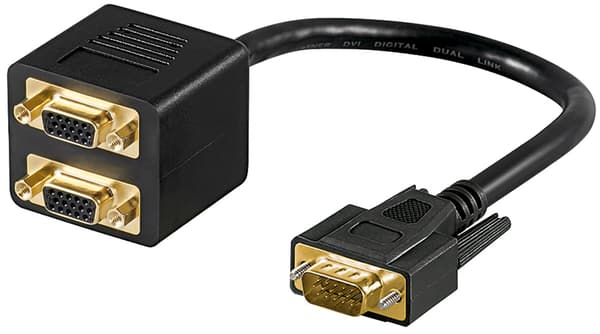VGA-adapterkabel, forgyldt