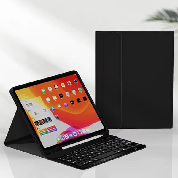 Sort Bluetooth-tastaturcover til Lenovo M10 (3. generation)