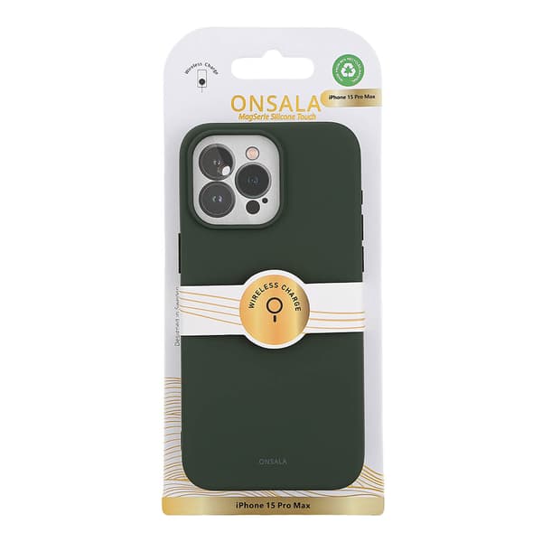 Mobilskal Silikon MagSeries Olive Green - iPhone 15 Pro Max