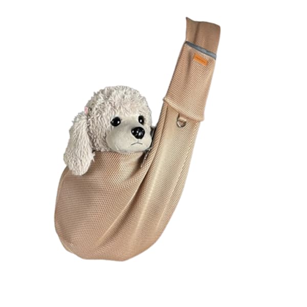 Kæledyrstaske til små hunde og katte - Åndbart net Khaki