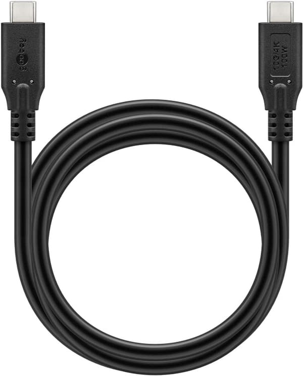USB-C™-kabel, 0,5 m, svart