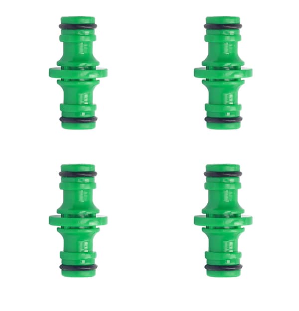 4-Pack Slangkoppling - Dubbel Pass Plastnippelkoppling