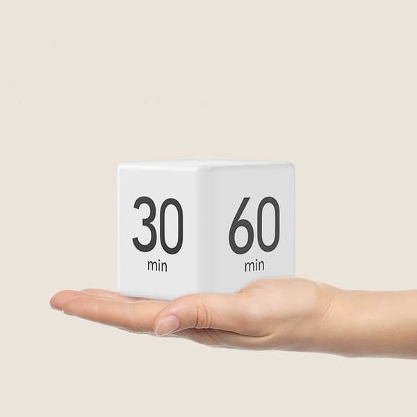 LCD Display Cube Induction Timer med Beep Reminder White