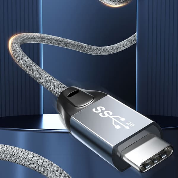 100W USB-C til USB-C Kabel - 20Gbps Data & 4K Video - Kompatibel med Laptops, Tablets og Telefoner 0.5m