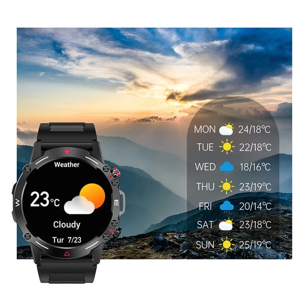 Smartwatch / sportklocka med Bluetooth-samtal Black