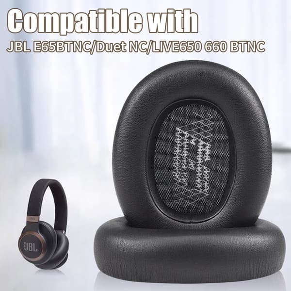 Ørepuder til JBL E65 BTNC / Duet NC / LIVE650 660 BTNC 1 par Sort