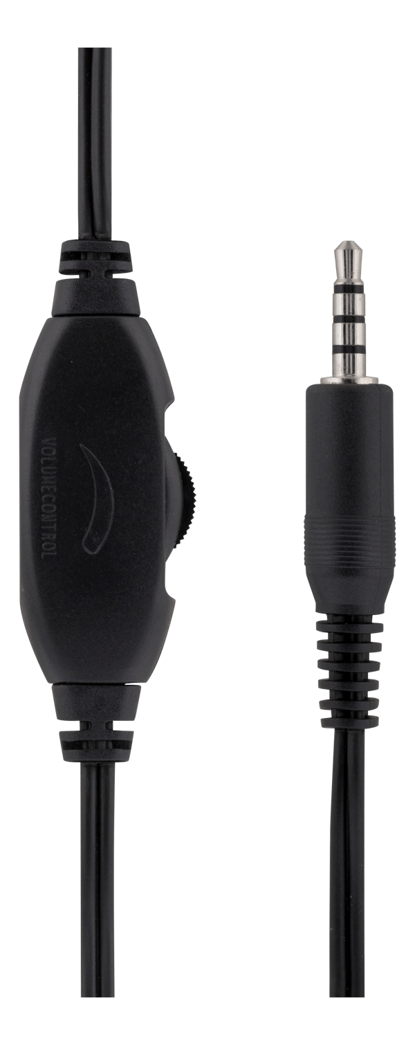 Stereo Headset, 30 mm element, 1x 3.5 mm (4-pole), black