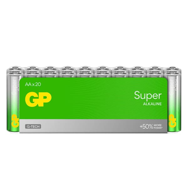 Batteri Super Alkaline AA LR6 20-Pakning