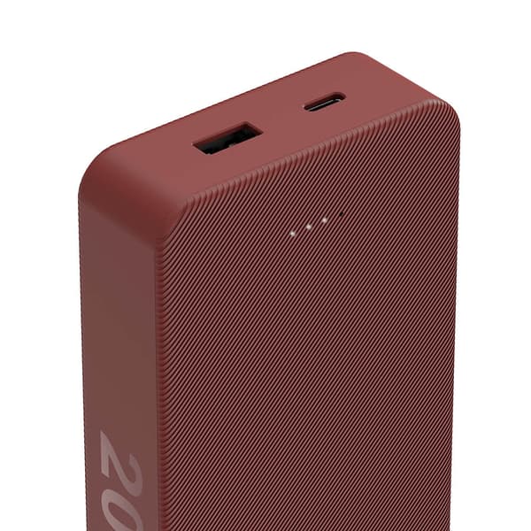 Powerbank Colour 20 20000mAh USB-C+USB-A Rød