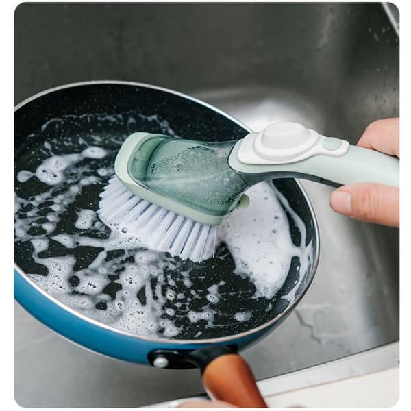 Diskborste med Inbyggd Tvåldispensering Grey
