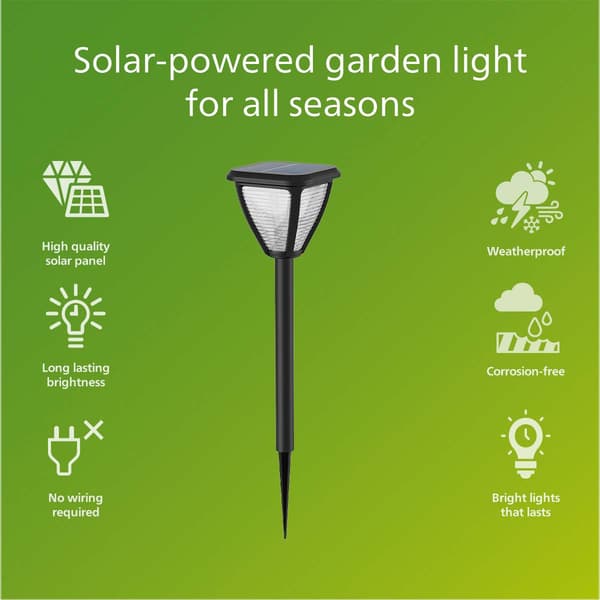 Vapora Havelampe Solcelle LED 200lm Sort
