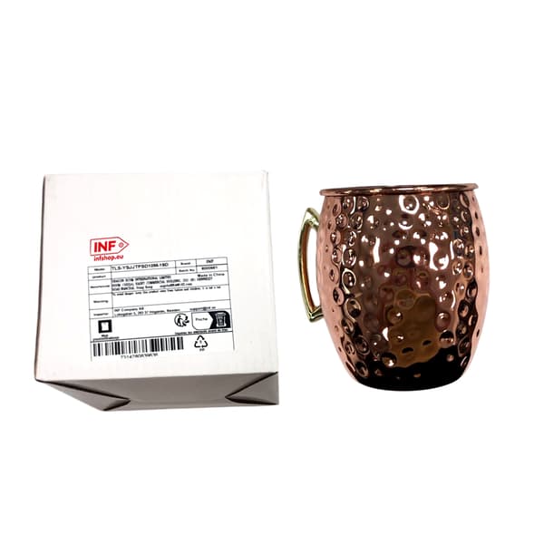 Elegant hamrad kopparkocktailglas M