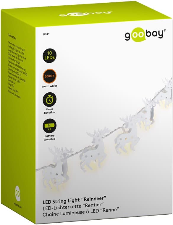 10 LED-lampor "Ren", vit