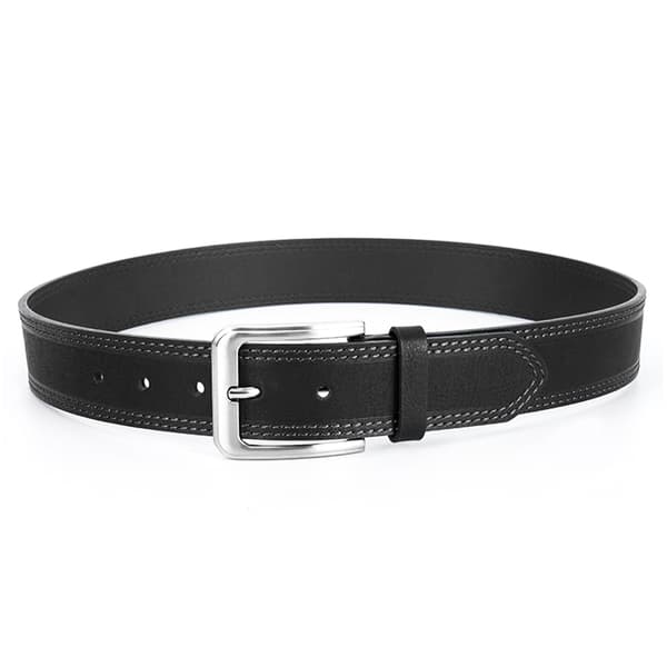 Stilfuldt læderbælte - 120 cm Black
