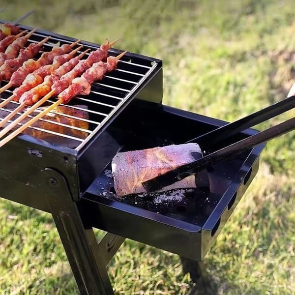Sammenleggbar bordplate for kullgrilling M