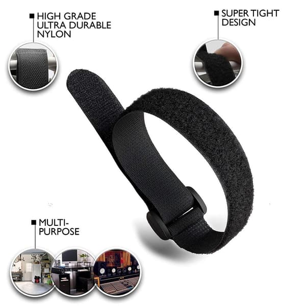 Kabelband Med kardborre 10-pack