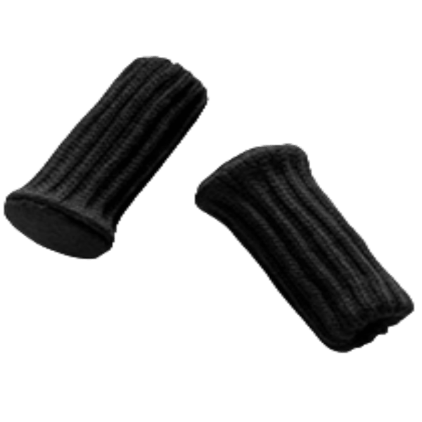 Strikkede stolesokker / møbelfødder, 16-pak Black
