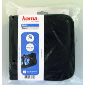CD/DVD/Blu-ray Wallet 20 Musta