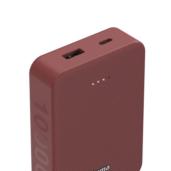 Powerbank Colour 10 10000mAh USB-C+USB-A Red