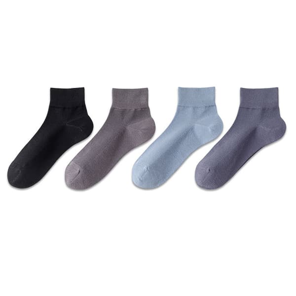 Sømløse Sokker - 4 Pak Black+Blue