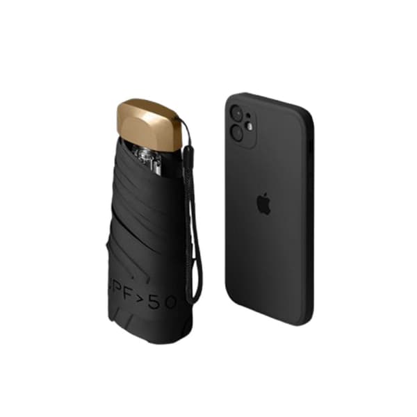 Paraply, liten og sammenfoldbar Black