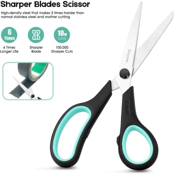 Multi-Function Saks 3-Pakning: Ultra-Skarpe 2,5 mm Blader med Myke Grep