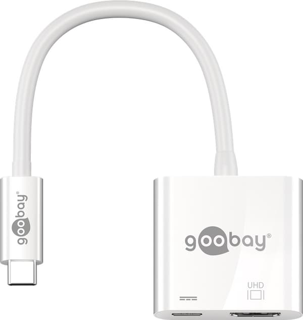 USB-C™-adapter til HDMI™ 4K @ 60 Hz, PD, hvit