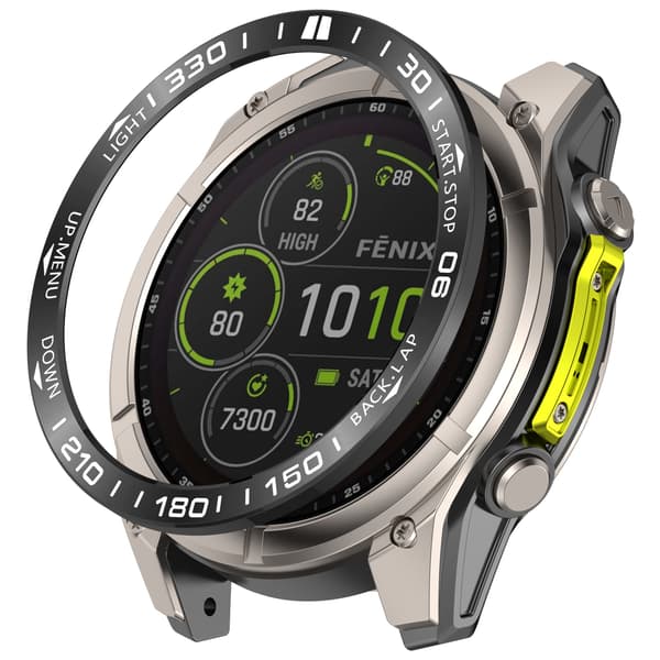 Garmin Tactix 8 51mm Solar Bezel - Sort rustfrit stål