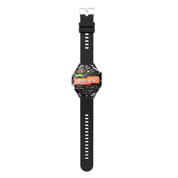 Multifunksjonell smartklokke med Bluetooth-samtaler, pulsmåler og tilpassbar urskive Black