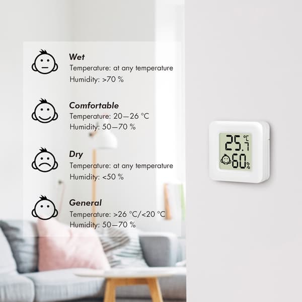Digitaalinen minilämpömittari/kosteusmittari, 3 kpl