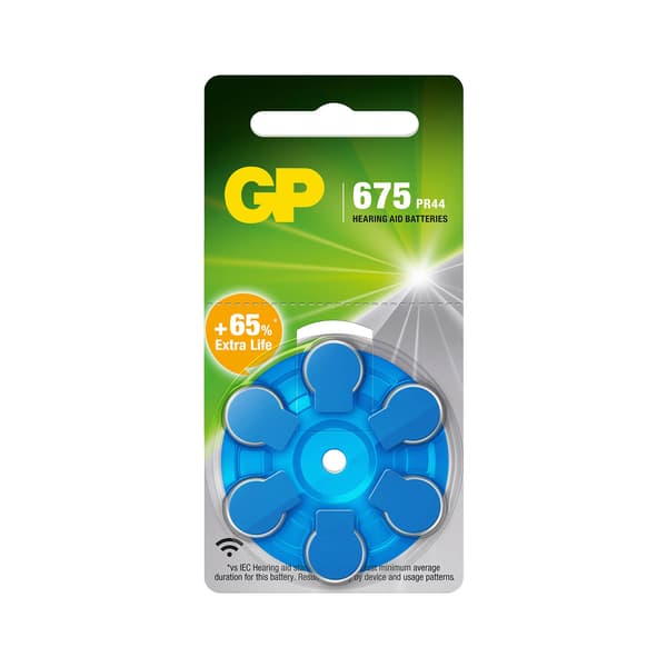 Høreapparatbatteri ZA675/PR44 6-Pakning
