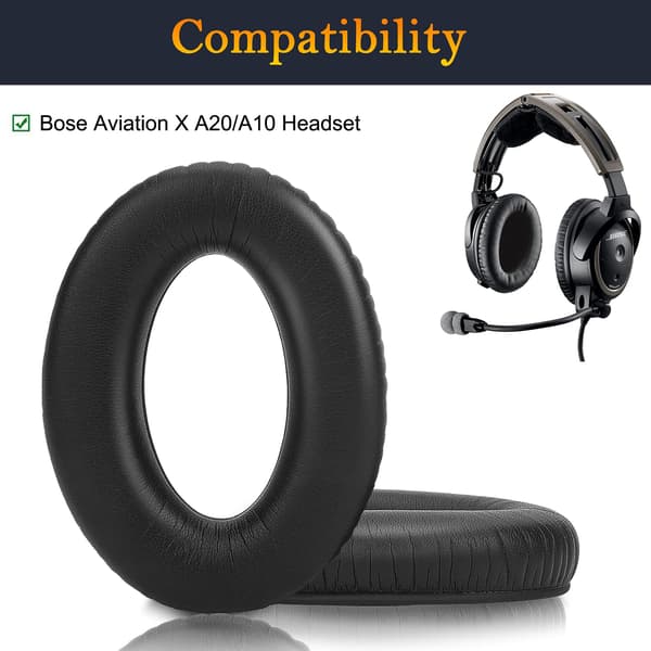 Ørepuder til Bose Aviation X A20 / A10 1 par Sort
