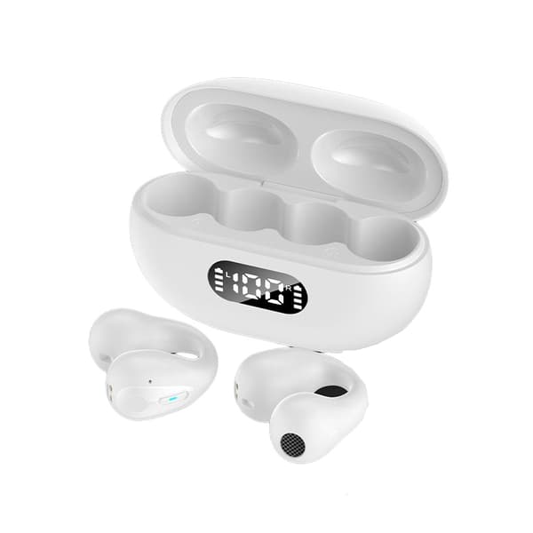 Trådlösa open-ear hörlurar Bluetooth 5.2 White
