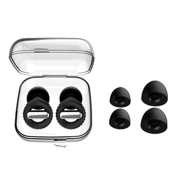 Melua vaimentavat korvatulpat Black + Silver