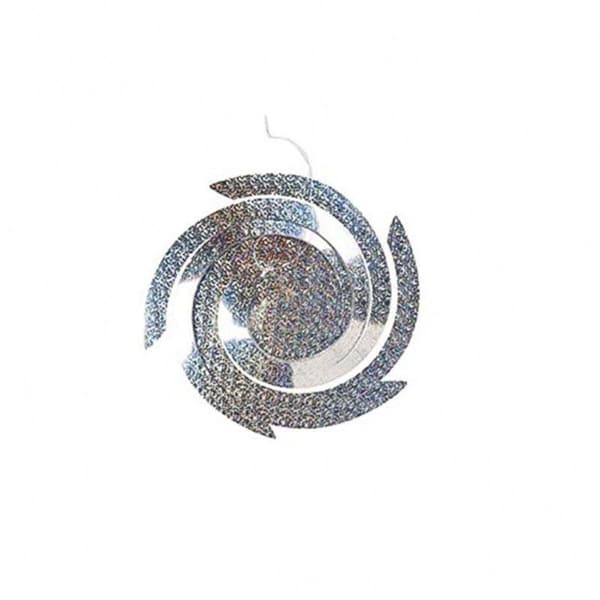 Reflekterende fugleskremsel spiral Silver