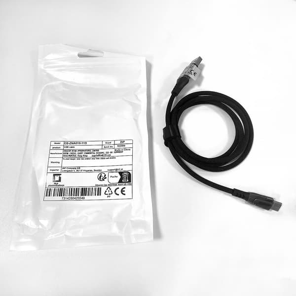 USB C hurtigladekabel Black 1.2 m
