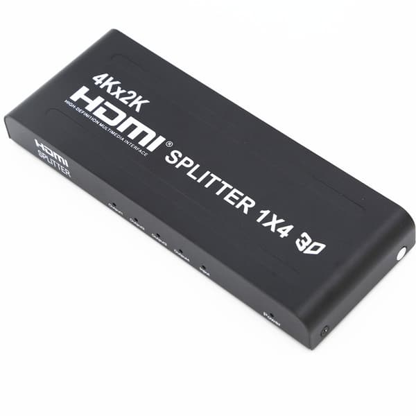 1x4 HDMI-splitter til 4 skjermer 4K