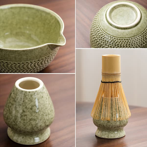 Matcha Whisk Set: SQ Jade Knife Matcha 8-delt rustfritt stål