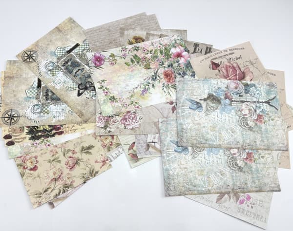 Vintage scrapbogspapir Model 2