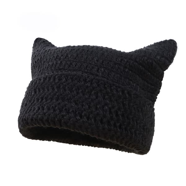 Playful Devil strikket hat Black