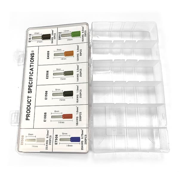 Isolerade Trådändhylsor, 1200-pack