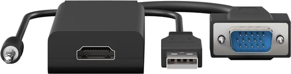 VGA til HDMI™-konverter med 3,5 mm jackstiklyd