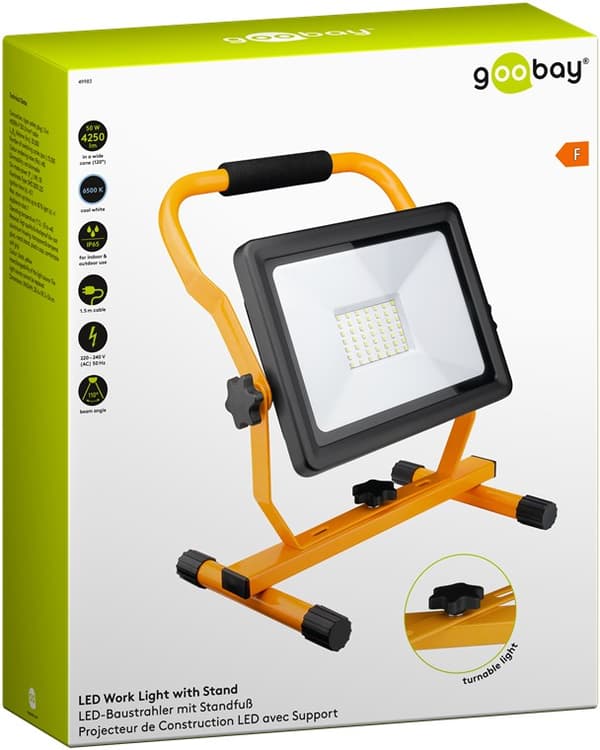 LED-konstruksjonslykt med sokkel, 50 W