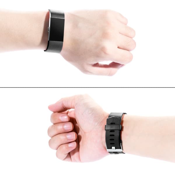 Fitbit Charge 2 armband silikon 3-pack (S) Black/Gray/White