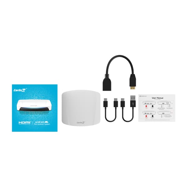 Carlinkit CPC200-Tbox UHD langaton sovitin Carplay/Android (valkoinen)