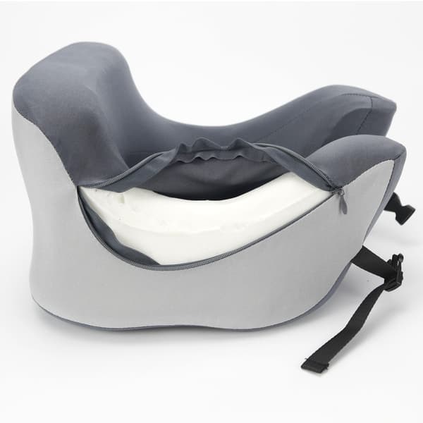 Ergonomisk kontor lur pude - Multifunktionel memory foam sovepude til skrivebord, ideel til DK kunder Grey